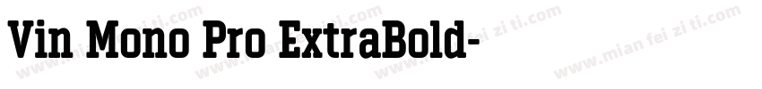 Vin Mono Pro ExtraBold字体转换